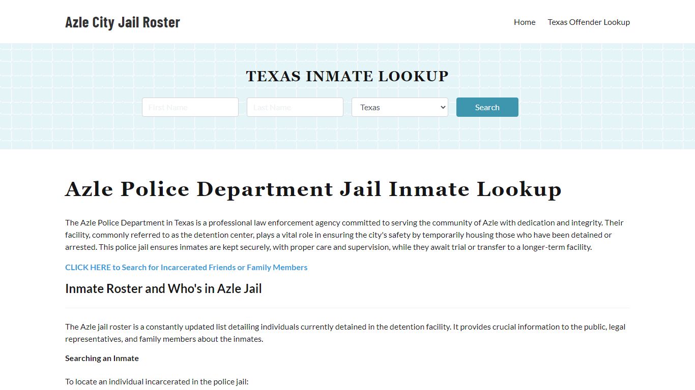 Azle Police Department & City Jail, TX Inmate Roster, Arrests, Mugshots