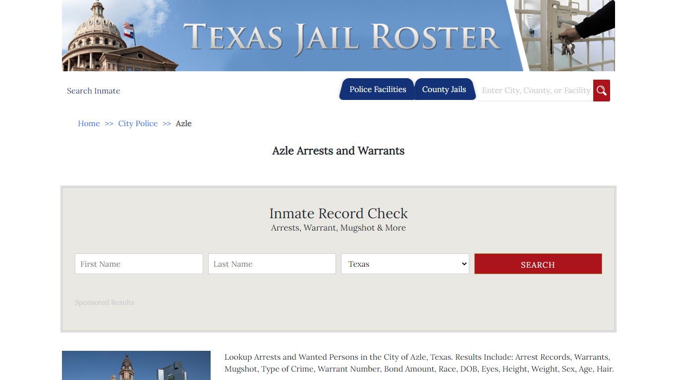 Azle Arrests and Warrants | Jail Roster Search