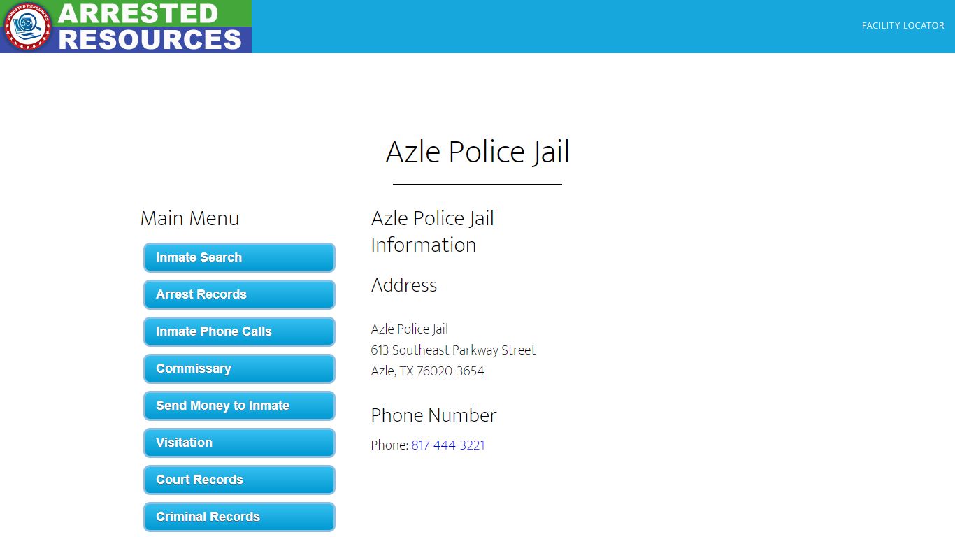 Azle Police Jail - Inmate Search - Azle, TX - Arrested Resources