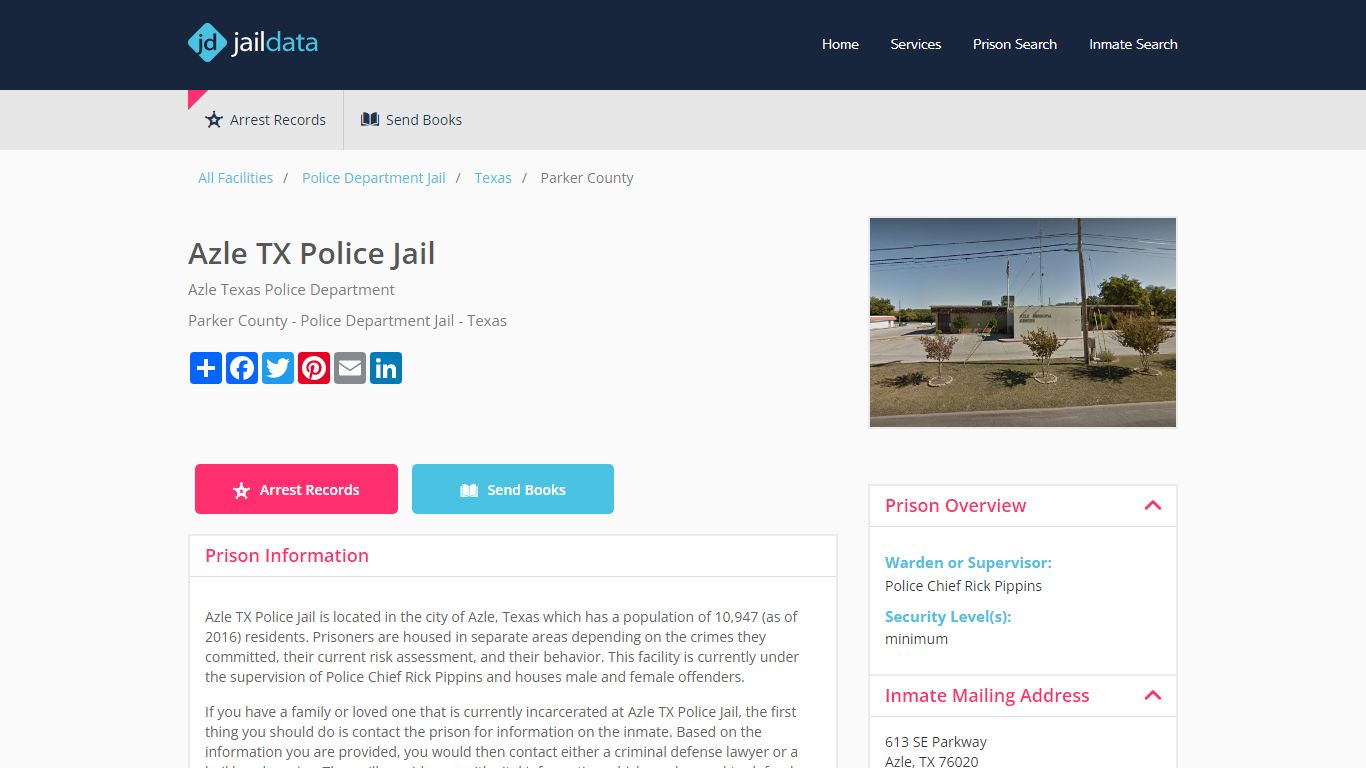 Azle TX Police Jail Inmate Search and Prisoner Info - Azle, TX